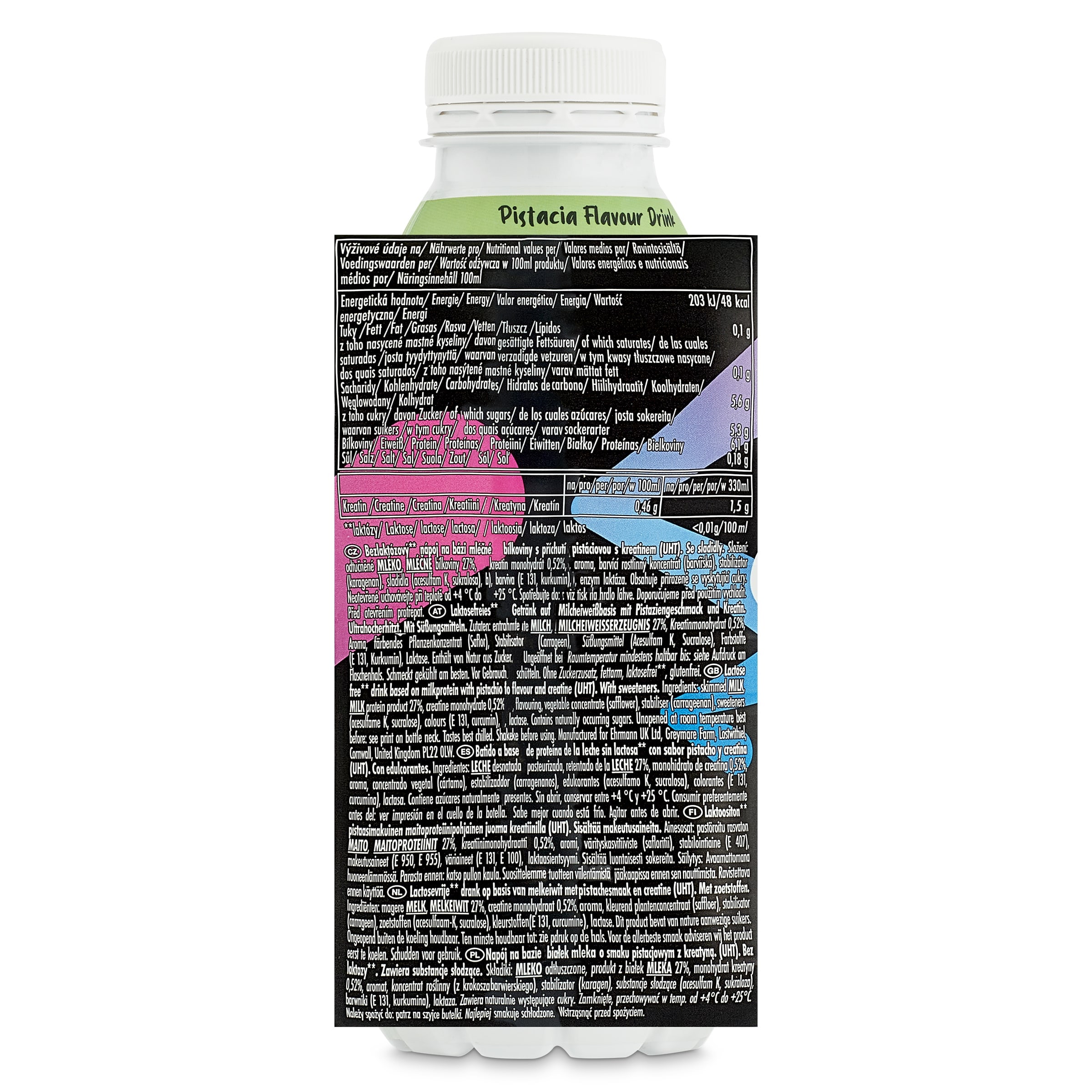 Batido alto en proteínas con creatina sabor pistacho Ehrmann 330 ml