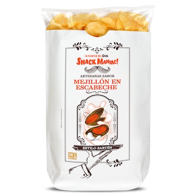 Patatas fritas artesanas sabor mejillón Dia Snack Maniac 150 g-0