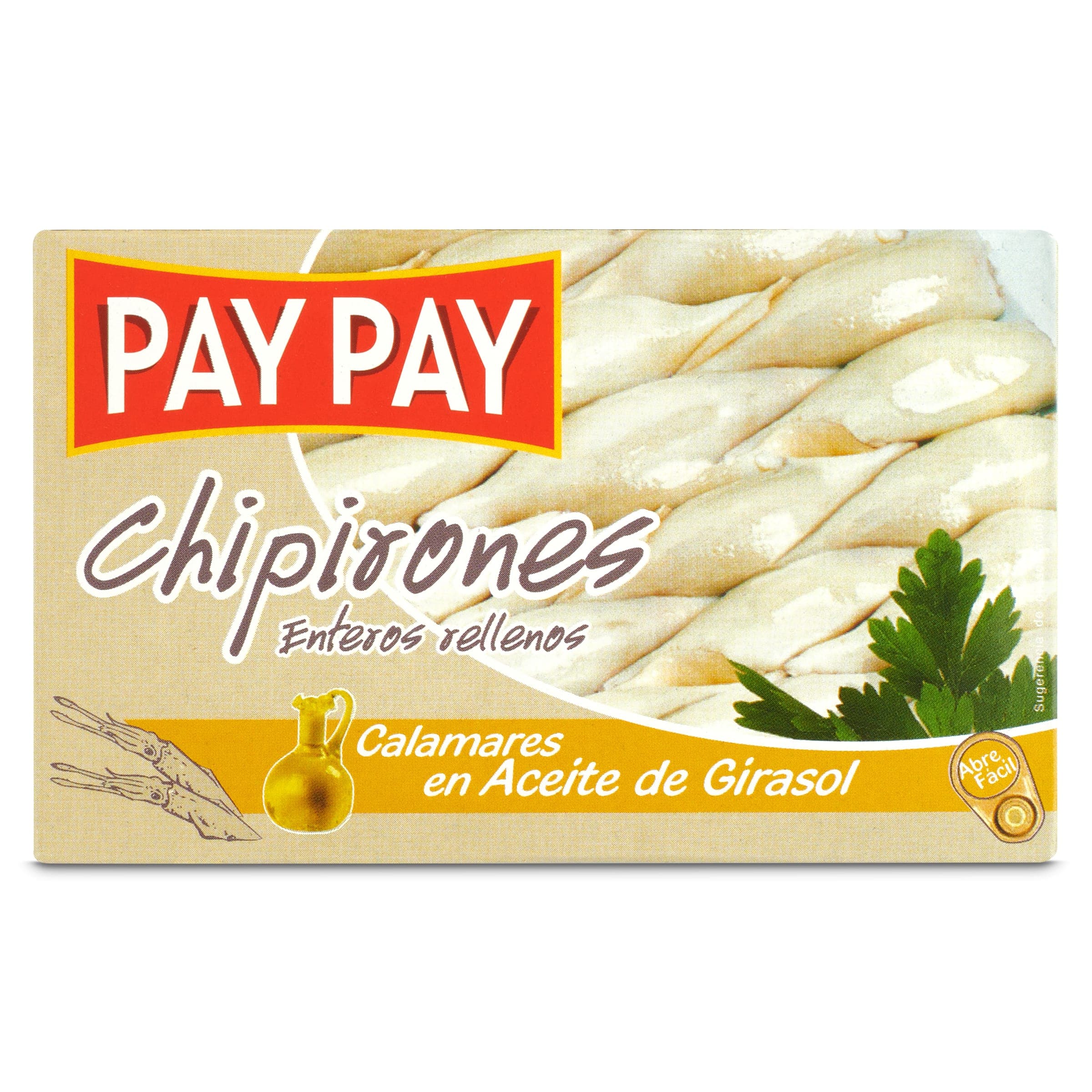 Chipirones rellenos en aceite girasol Pay pay 72 g