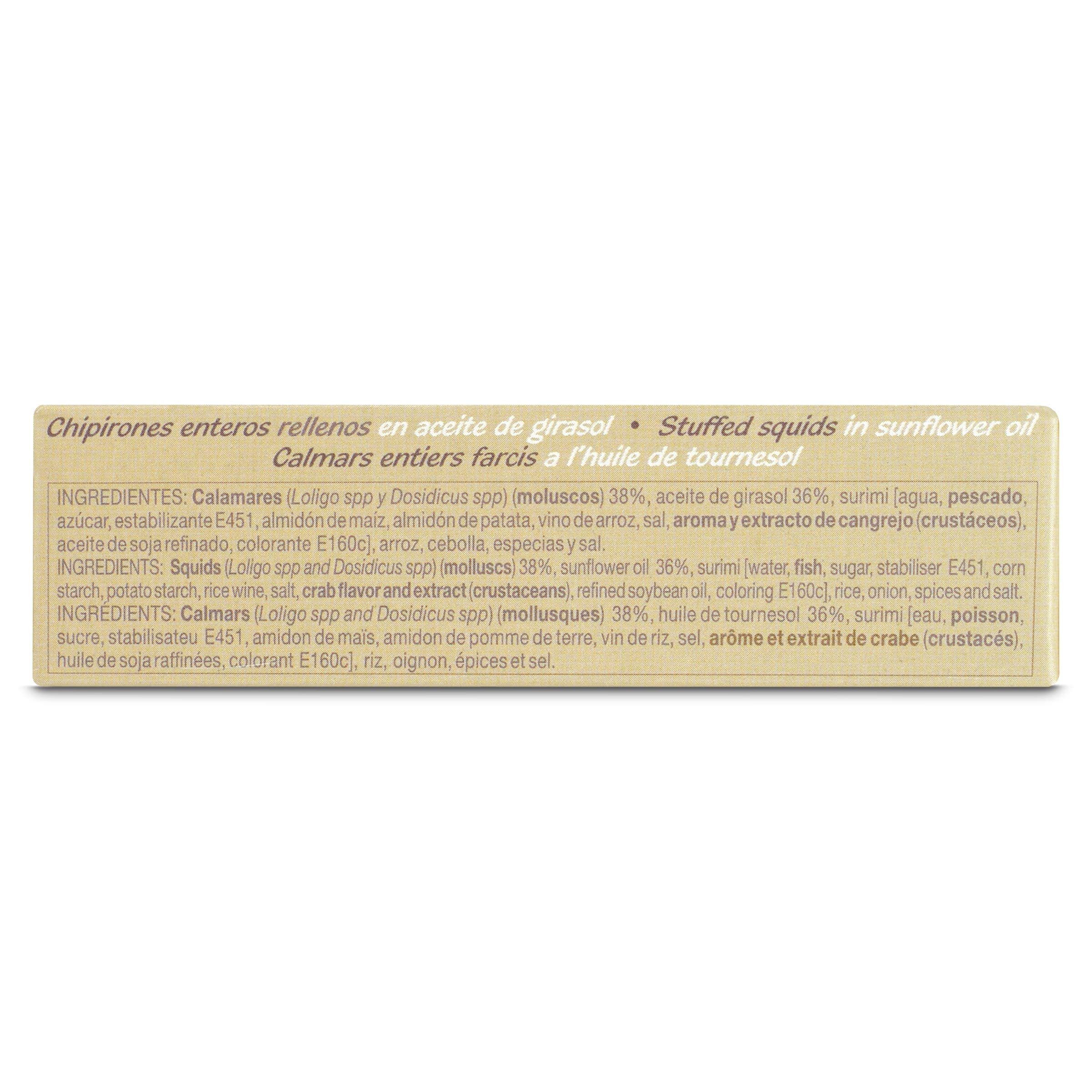 Chipirones rellenos en aceite girasol Pay pay 72 g