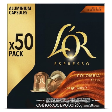 Cápsulas de café Colombia L'Or 50 unidades-0 Cápsulas de café Colombia L'Or 50 unidades-0