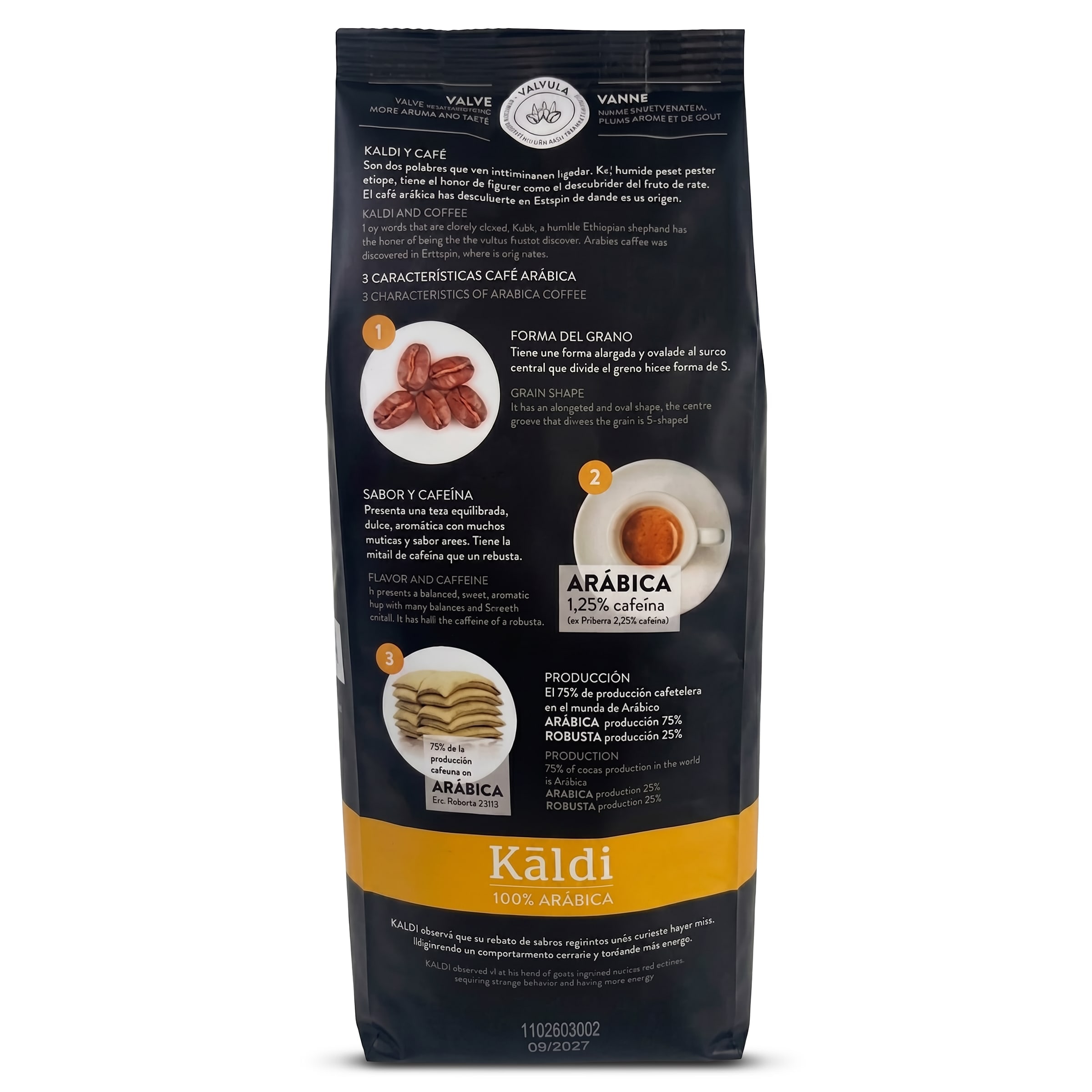 Café en grano arábica Kaldi Ubago 500 g