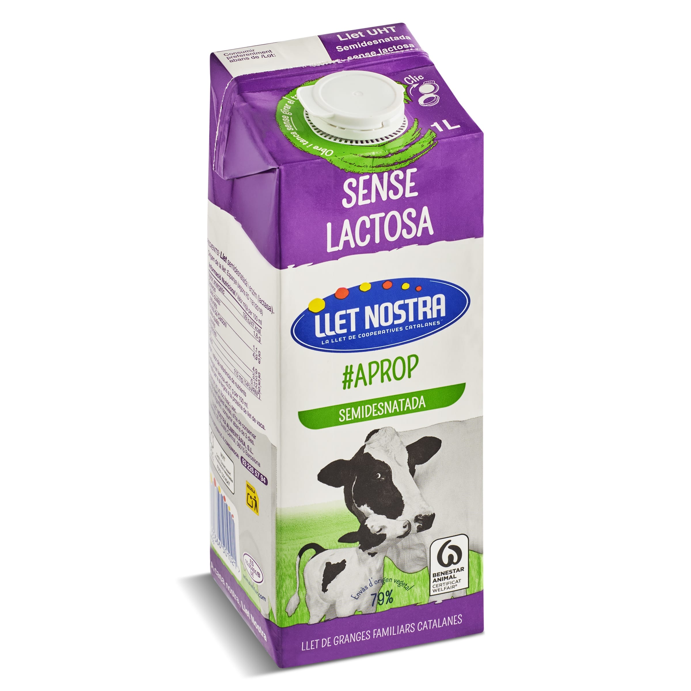 Llet Nostra Sin Lactosa Semidesnatada 1 L
