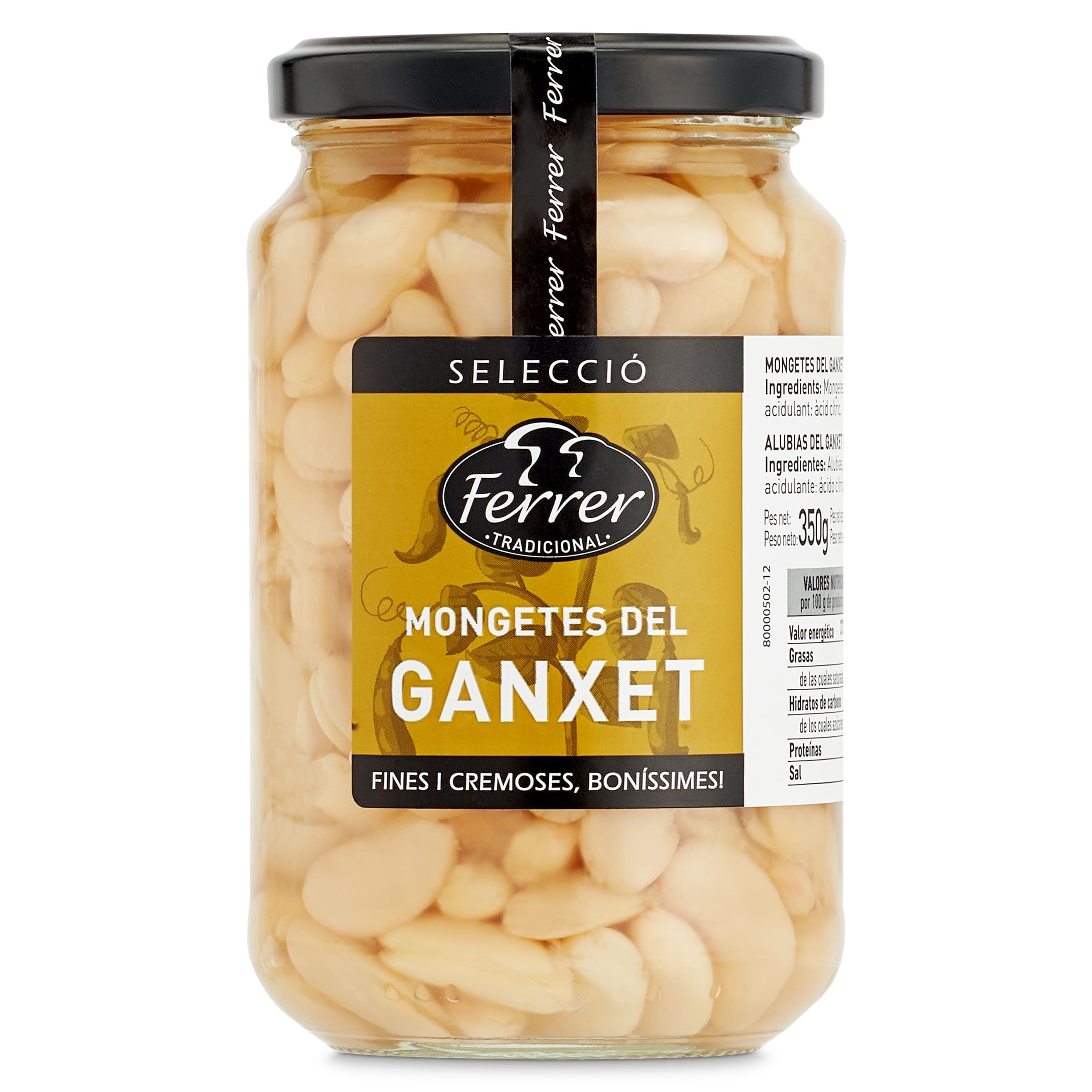 Alubias blancas cocidas del ganxet Ferrer 250 g