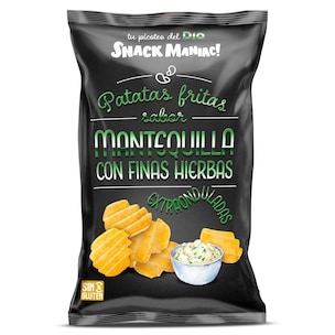 Patatas fritas sabor mantequilla y finas hierbas Dia Snack Maniac 150 g