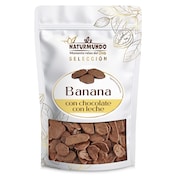 Banana cubierta de chocolate con leche Dia Naturmundo 125 g