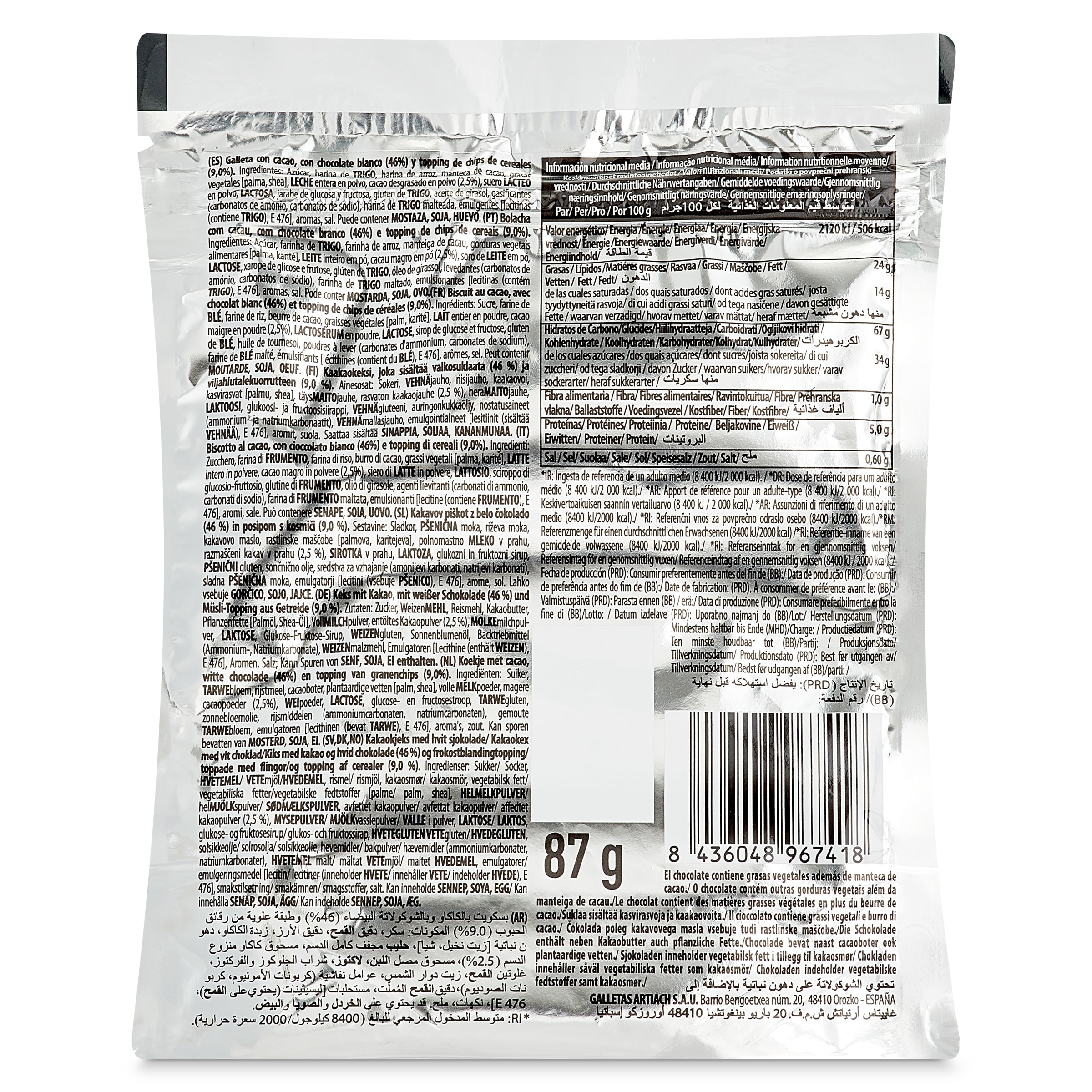 Filipinos chocolate blanco finos 87 g