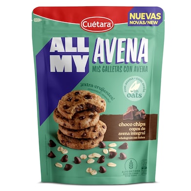 Galletas de avena con pepitas chocolate Cuétara 160 g-0 Galletas de avena con pepitas chocolate Cuétara 160 g-0