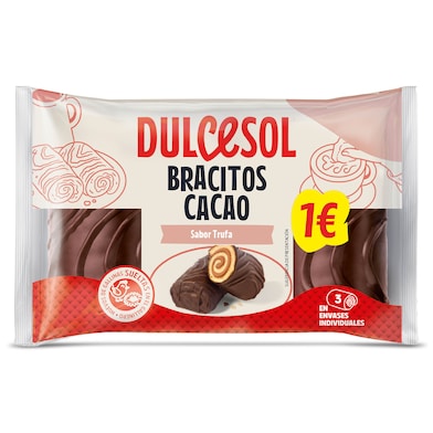 Bracitos de cacao rellenos de trufa Dulcesol 105 g-0