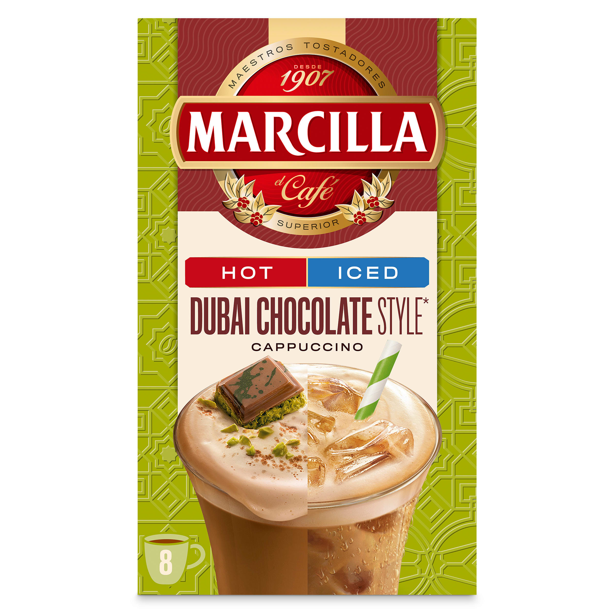 Café soluble cappuccino chocolate Dubai Marcilla 120 g