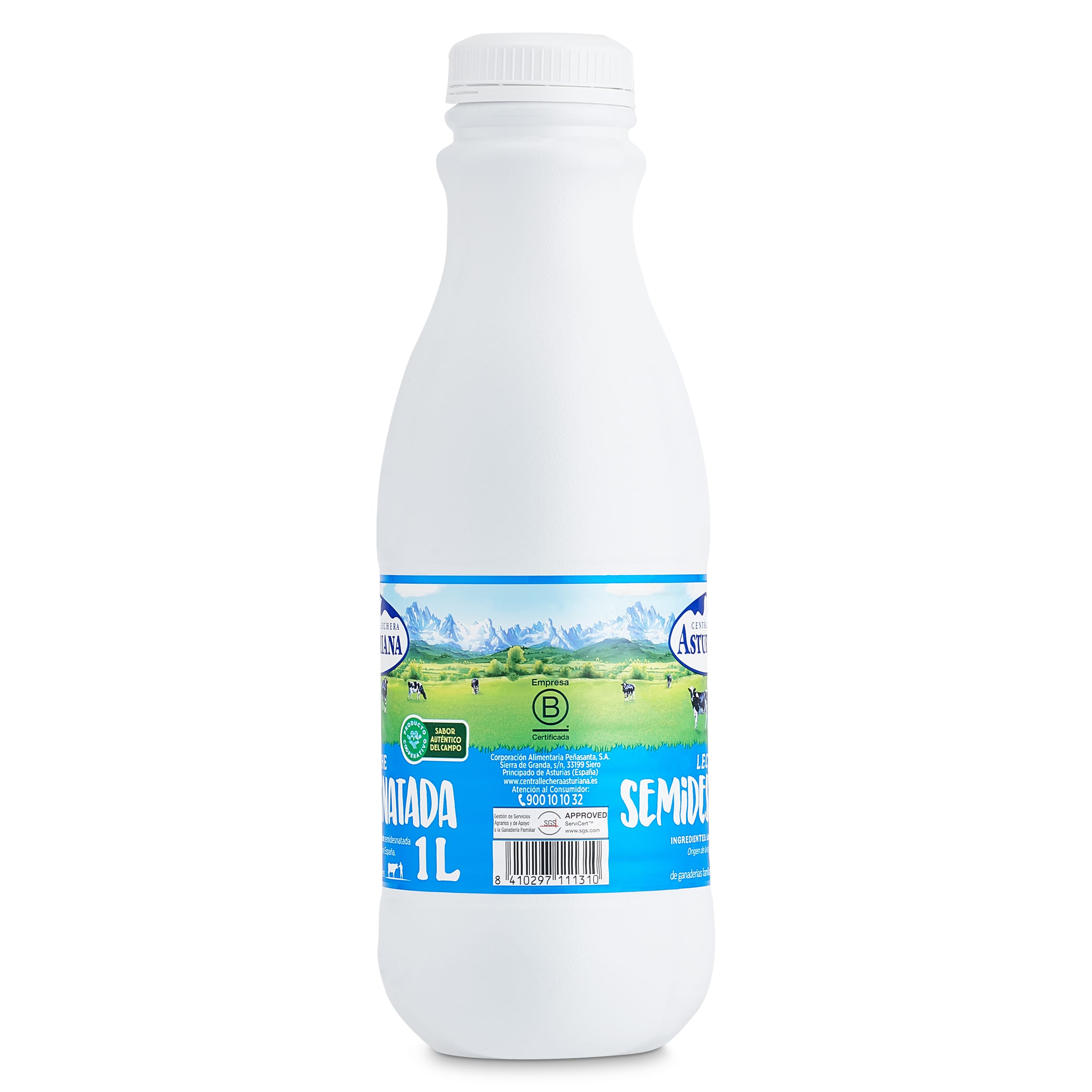 Leche semidesnatada Asturiana 1 L
