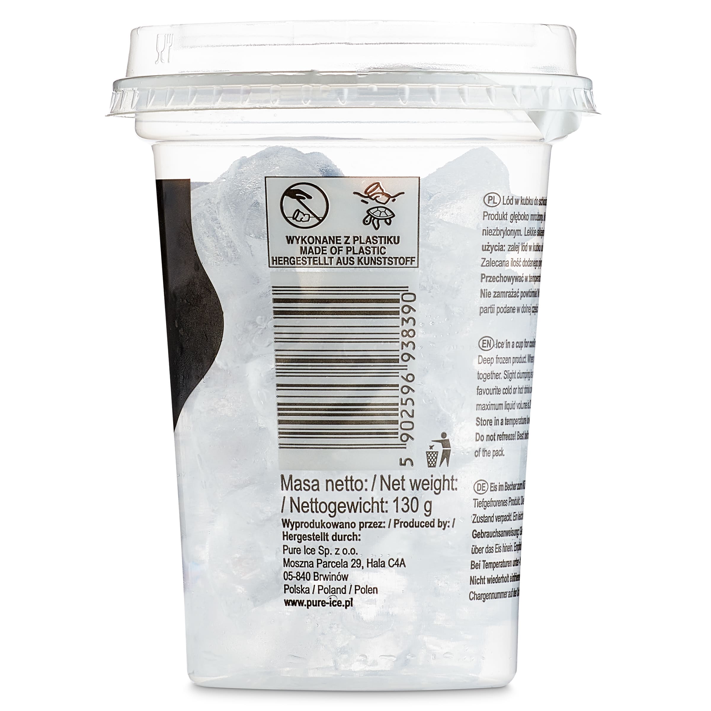 Vaso con cubitos de hielo Pure ice 130 g