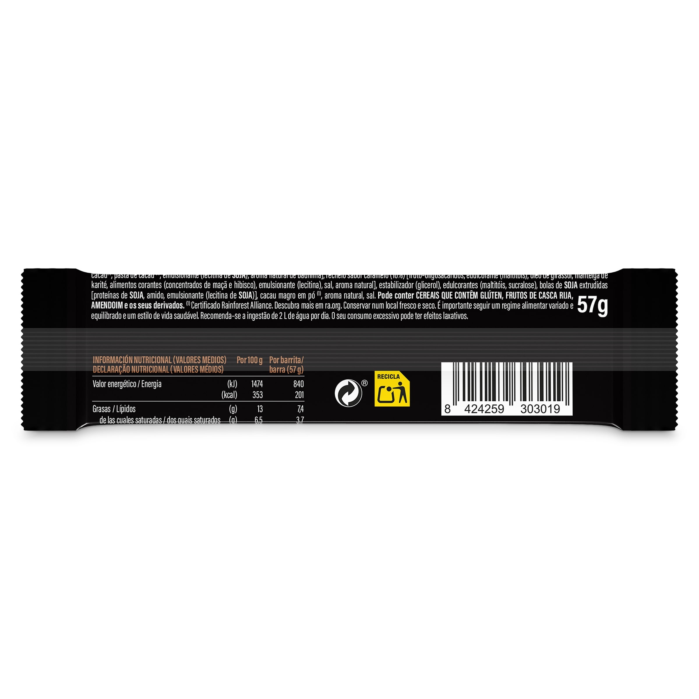 Barrita de proteína choco brownie Bicentury 57 g