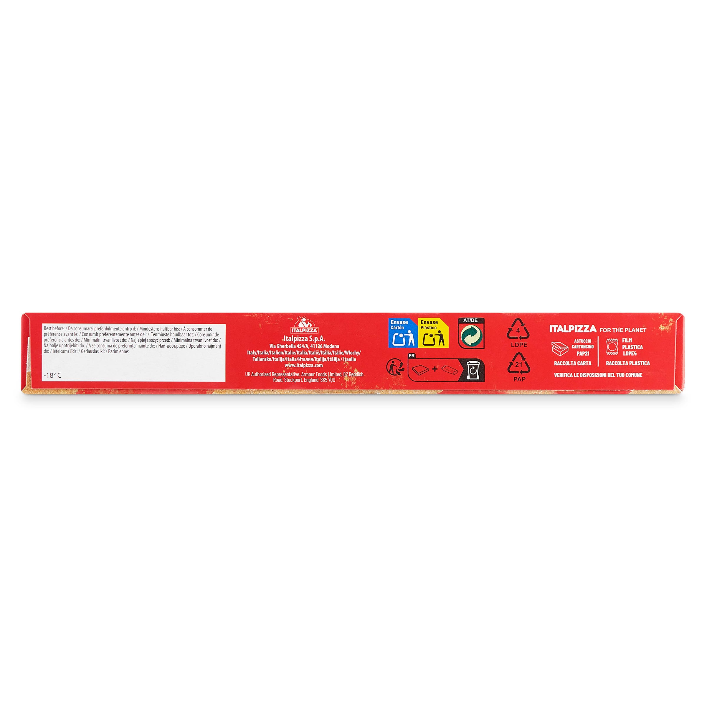 Pizza margarita número uno Italpizza 410 g