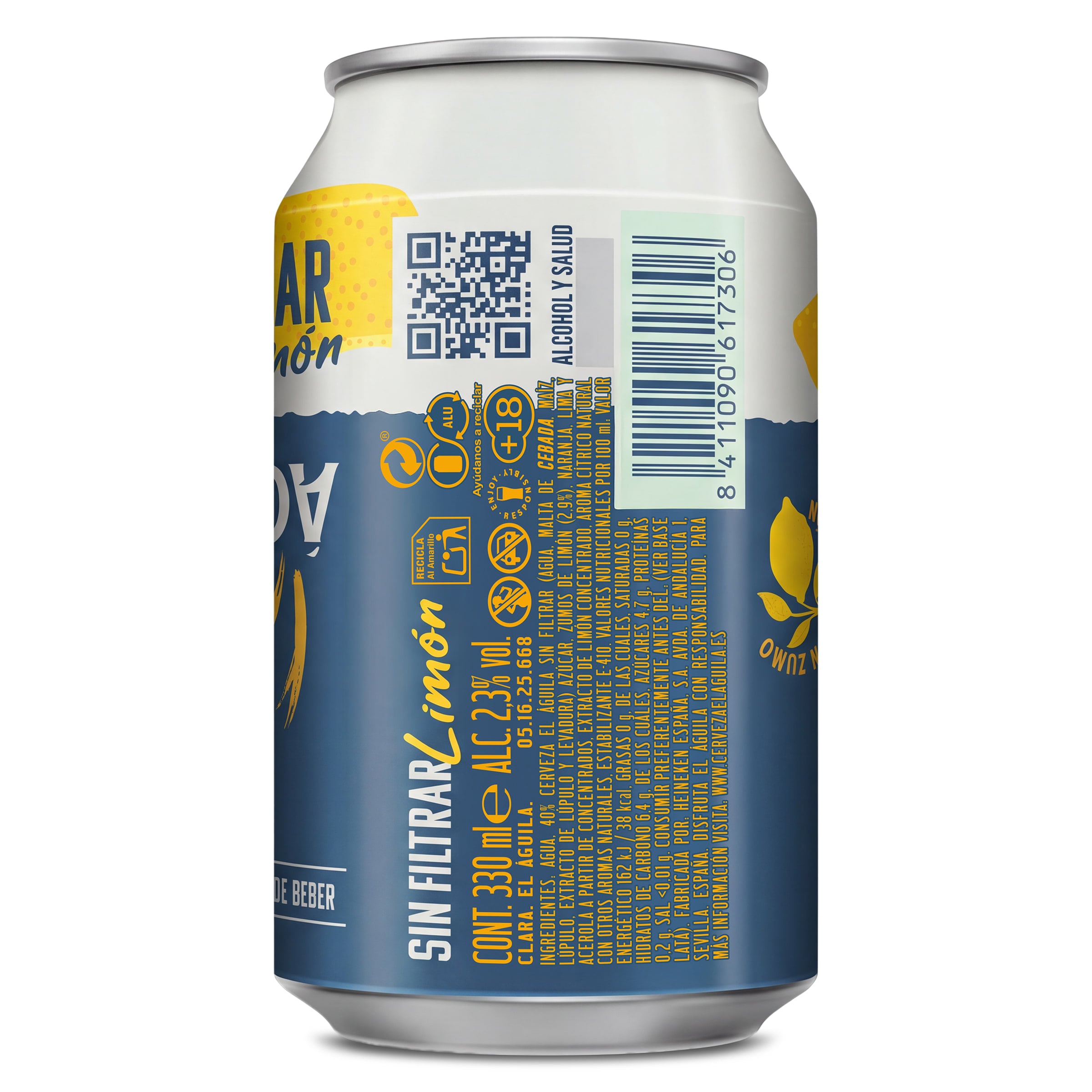 Cerveza sin filtrar con limón El águila 33 cl