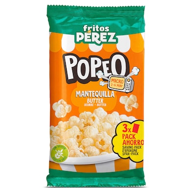 Palomitas con mantequilla para microondas Fritos Pérez 300 g-0