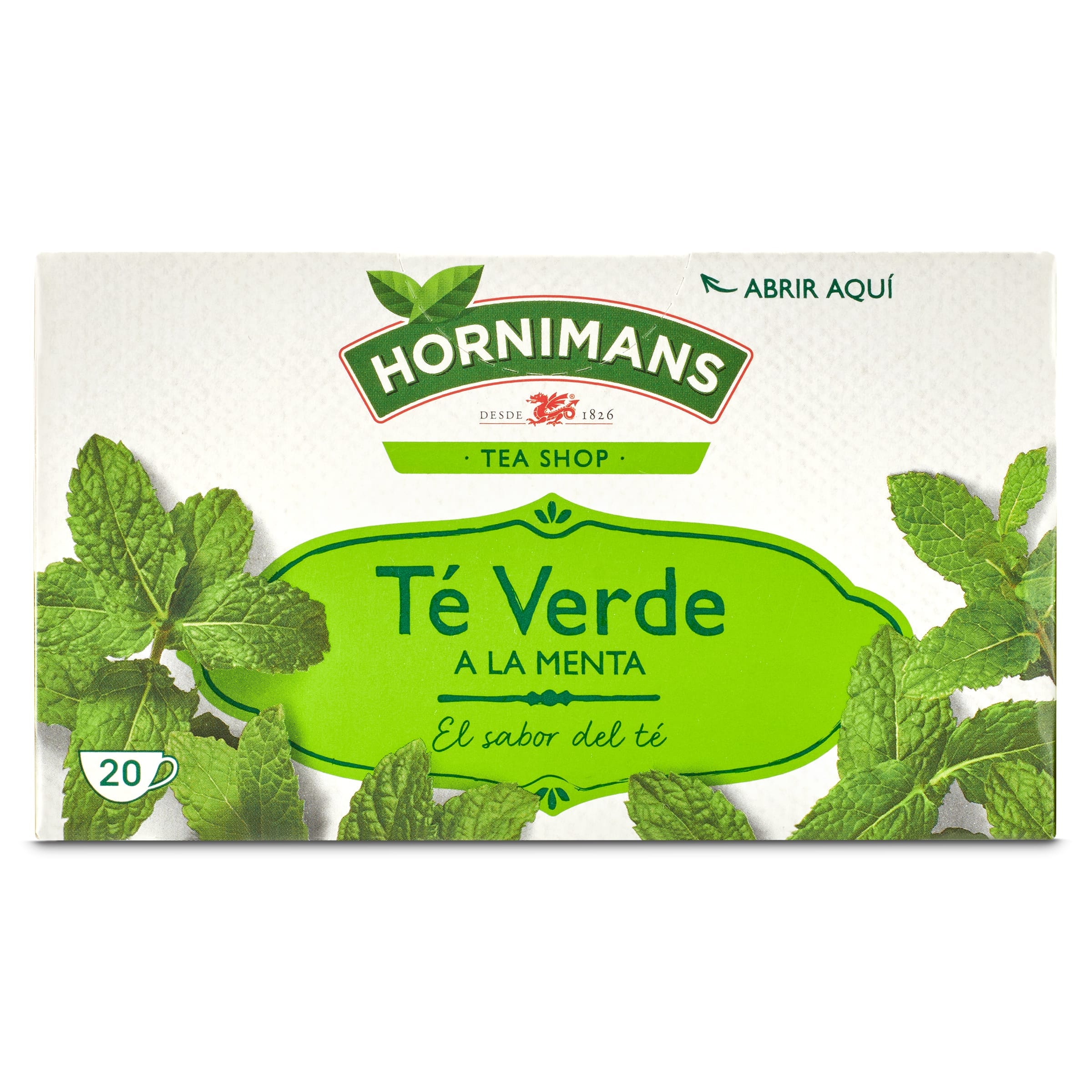 Té verde a la menta Hornimans 20 unidades