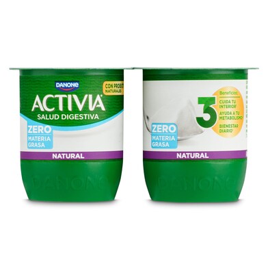 Bífidus natural desnatado ACTIVIA 4 unidades PACK 480 GR-1 Bífidus natural desnatado ACTIVIA 4 unidades PACK 480 GR-1