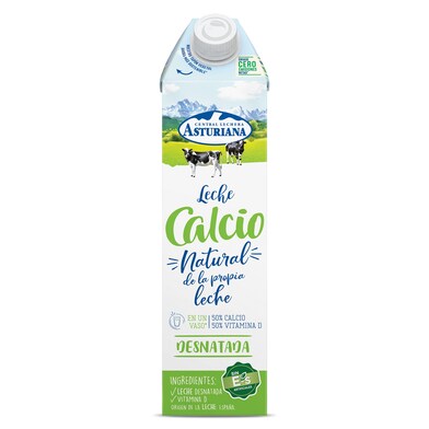 Leche desnatada calcio Central Lechera Asturiana brik 1 l-1 Leche desnatada calcio Central Lechera Asturiana brik 1 l-1