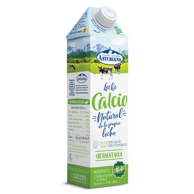 Leche desnatada calcio Central Lechera Asturiana brik 1 l-0 Leche desnatada calcio Central Lechera Asturiana brik 1 l-0