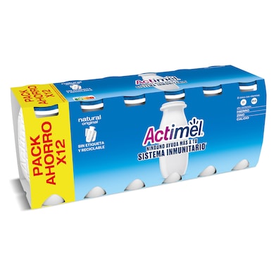 Yogur líquido natural ACTIMEL  12 unidades PACK 1.2 KG-0