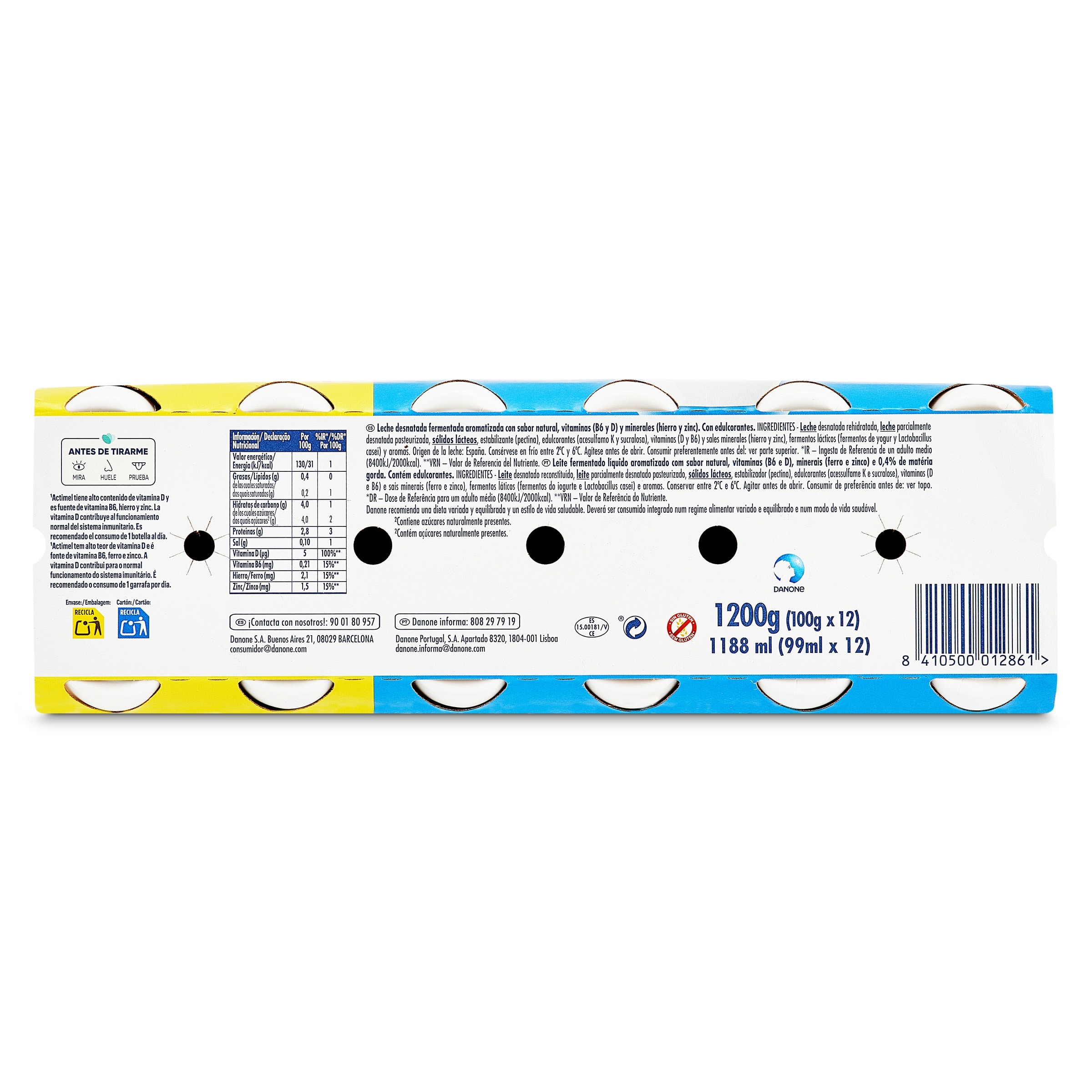 Actimel natural 12 x 100 g