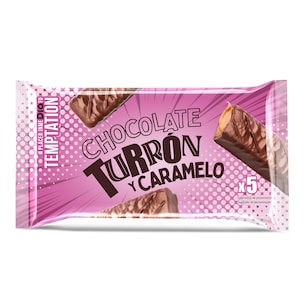 barritas de chocolate turron y caramelo 200 g