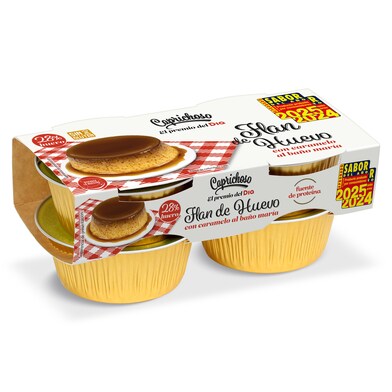 Flan de huevo con caramelo Caprichoso Dia pack 4 x 100 g-0