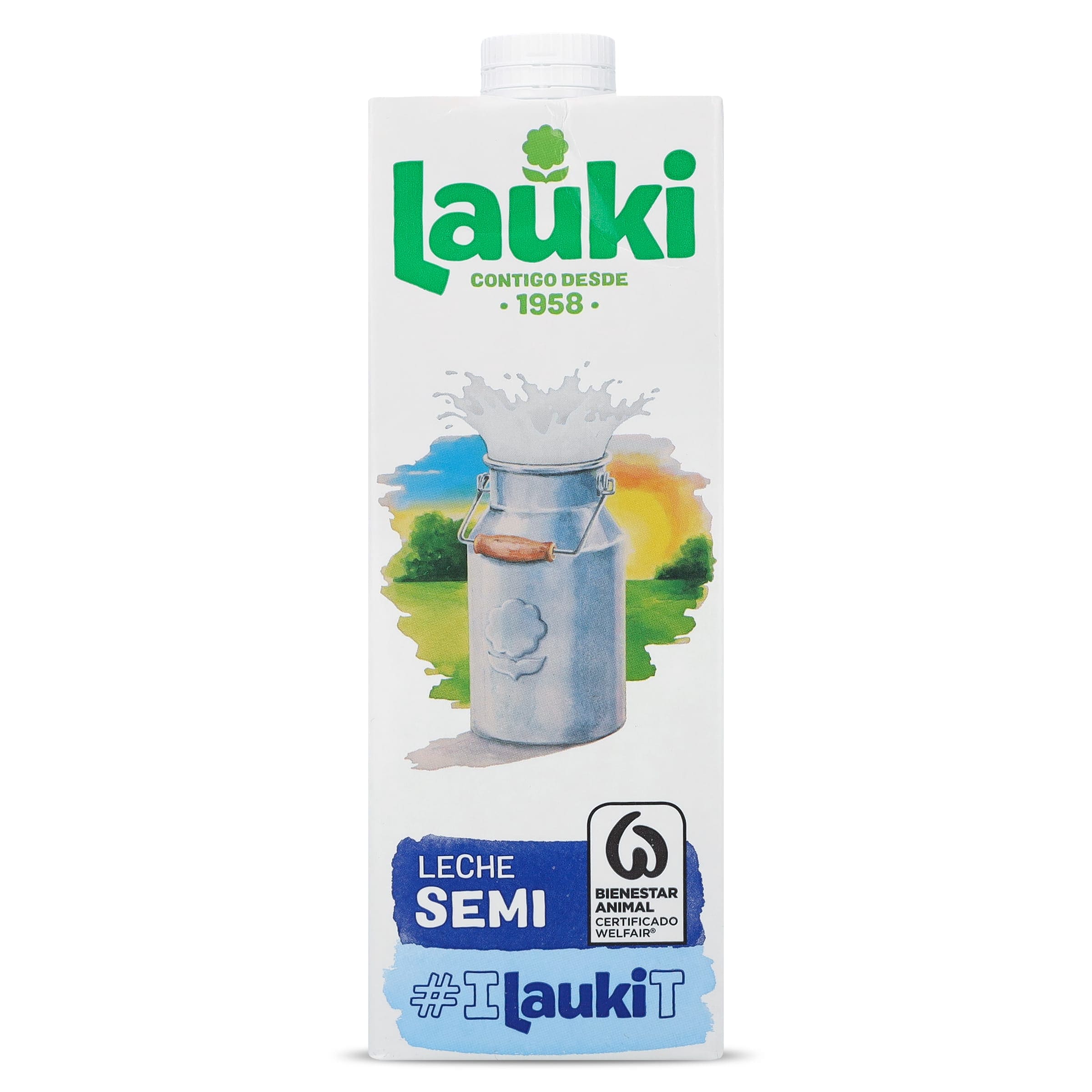 Leche semidesnatada Lauki 1 L