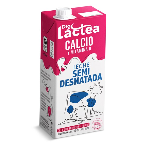 Leche Semidesnatada Calcio Dia Lactea Envase 1 Lt.