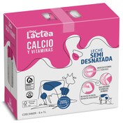 Leche semidesnatada calcio Dia Láctea pack 6 x 1 L