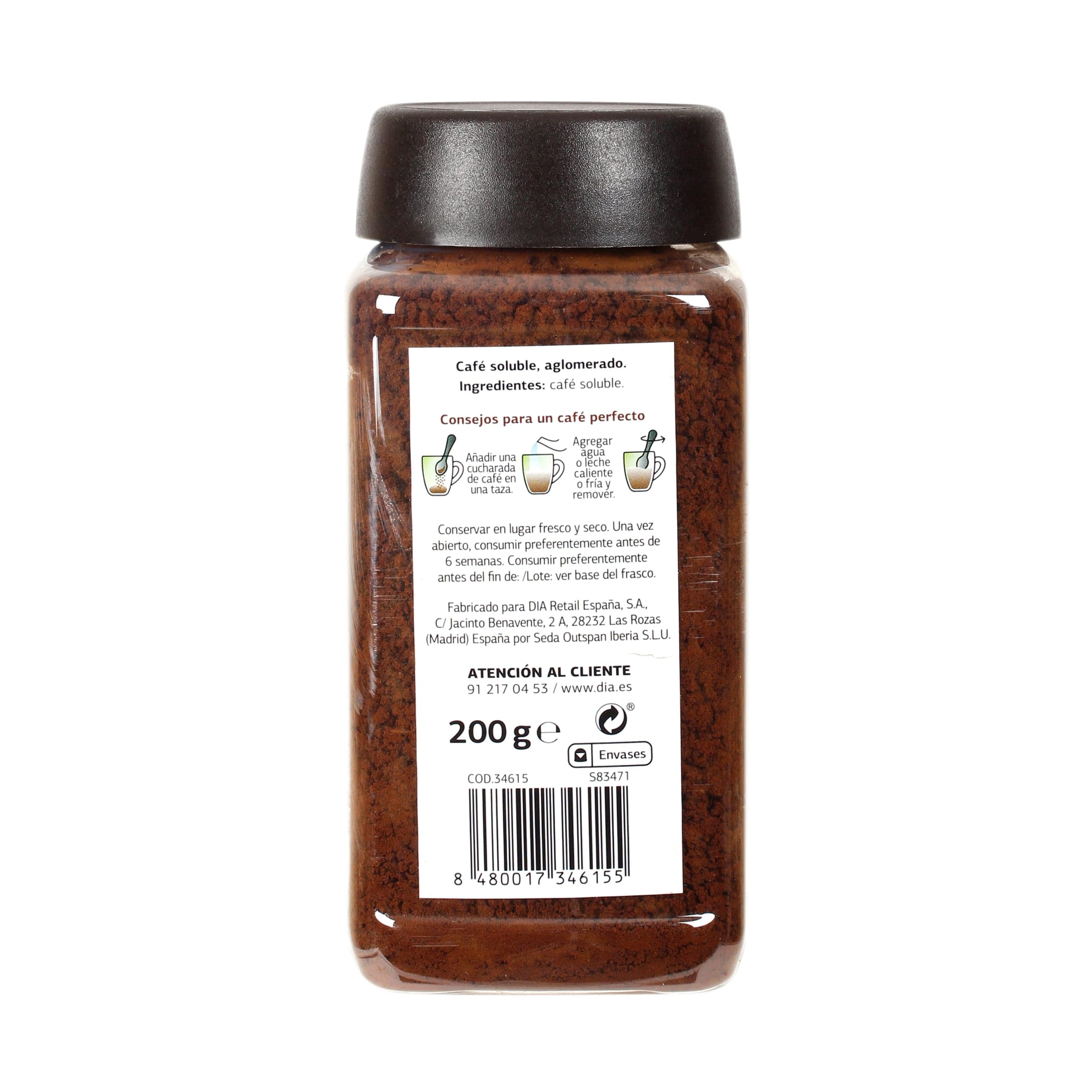Café soluble clásico Dia Cafetería 200 g