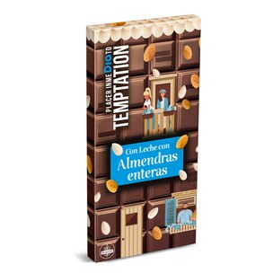 chocolate con leche y almendras enteras 200 g