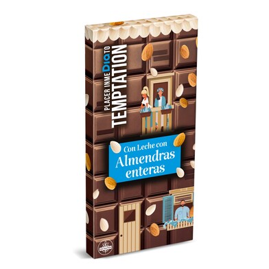 Chocolate con leche y almendras enteras Temptation de Dia 200 g-0