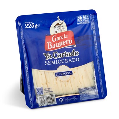 Queso semicurado cortado García Baquero 225 g-0