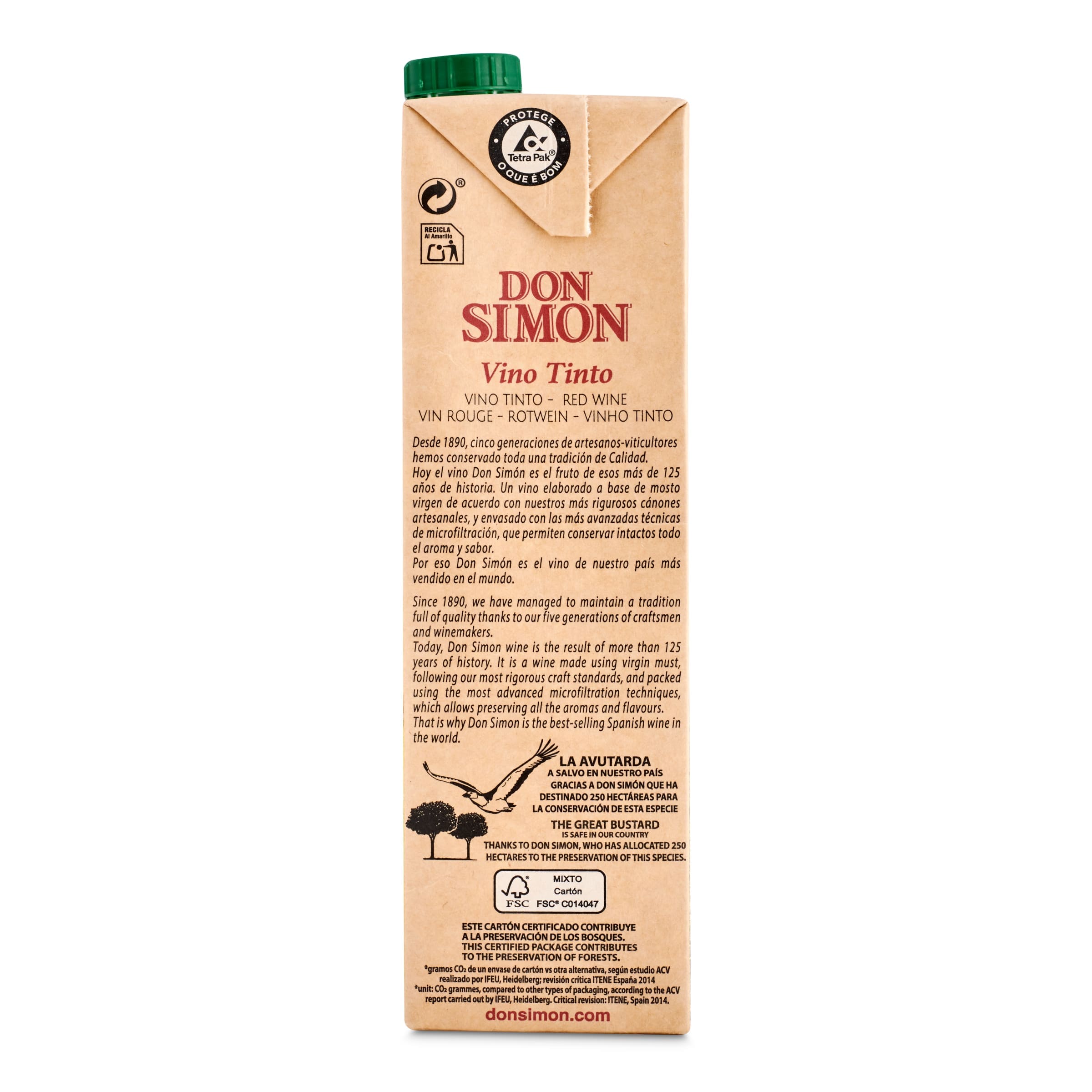 Vino tinto Don Simón 1 L