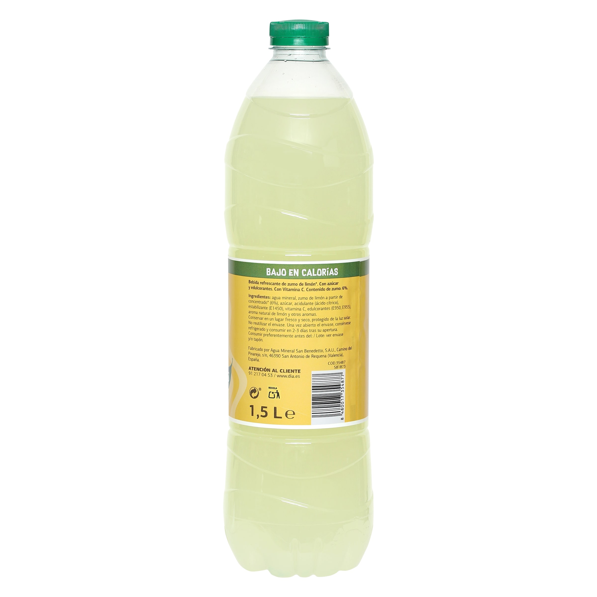 Refresco de limón sin gas Dia Upss 1.5 L