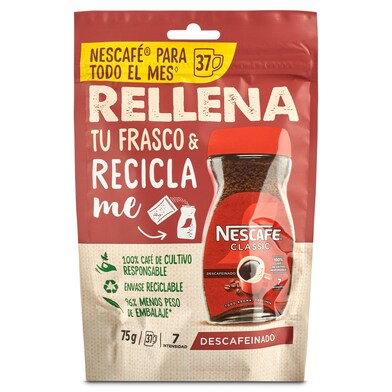 Café soluble descafeinado Nescafé bolsa 75 g-0