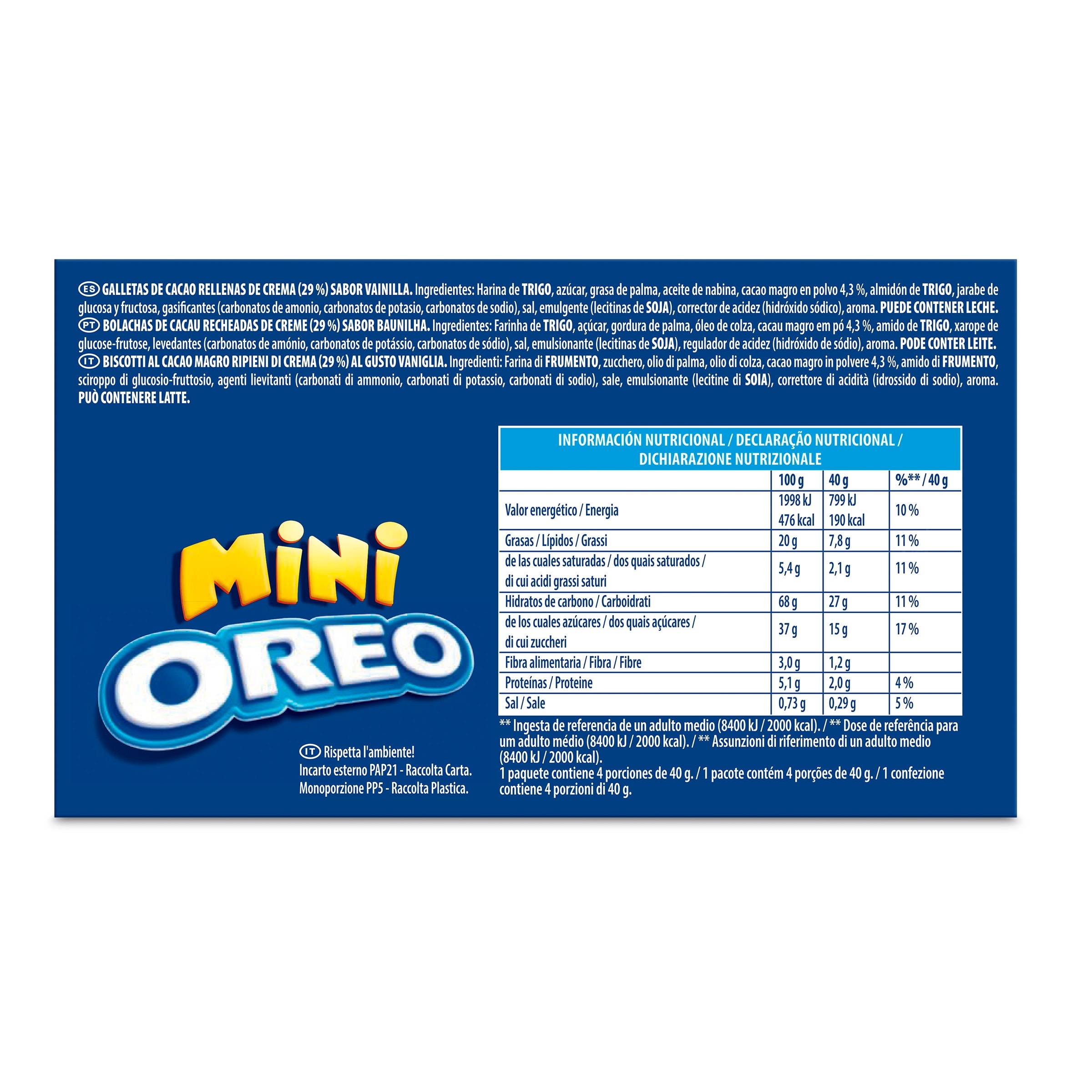 Mini galletas Oreo 160 g