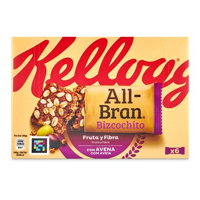 Barritas de cereales de bizcochitos con fruta y fibra Kellogg's All-Bran caja 240 g-1