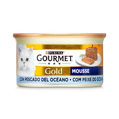 Mousse para gatos con pescado Gourmet lata 85 g-0