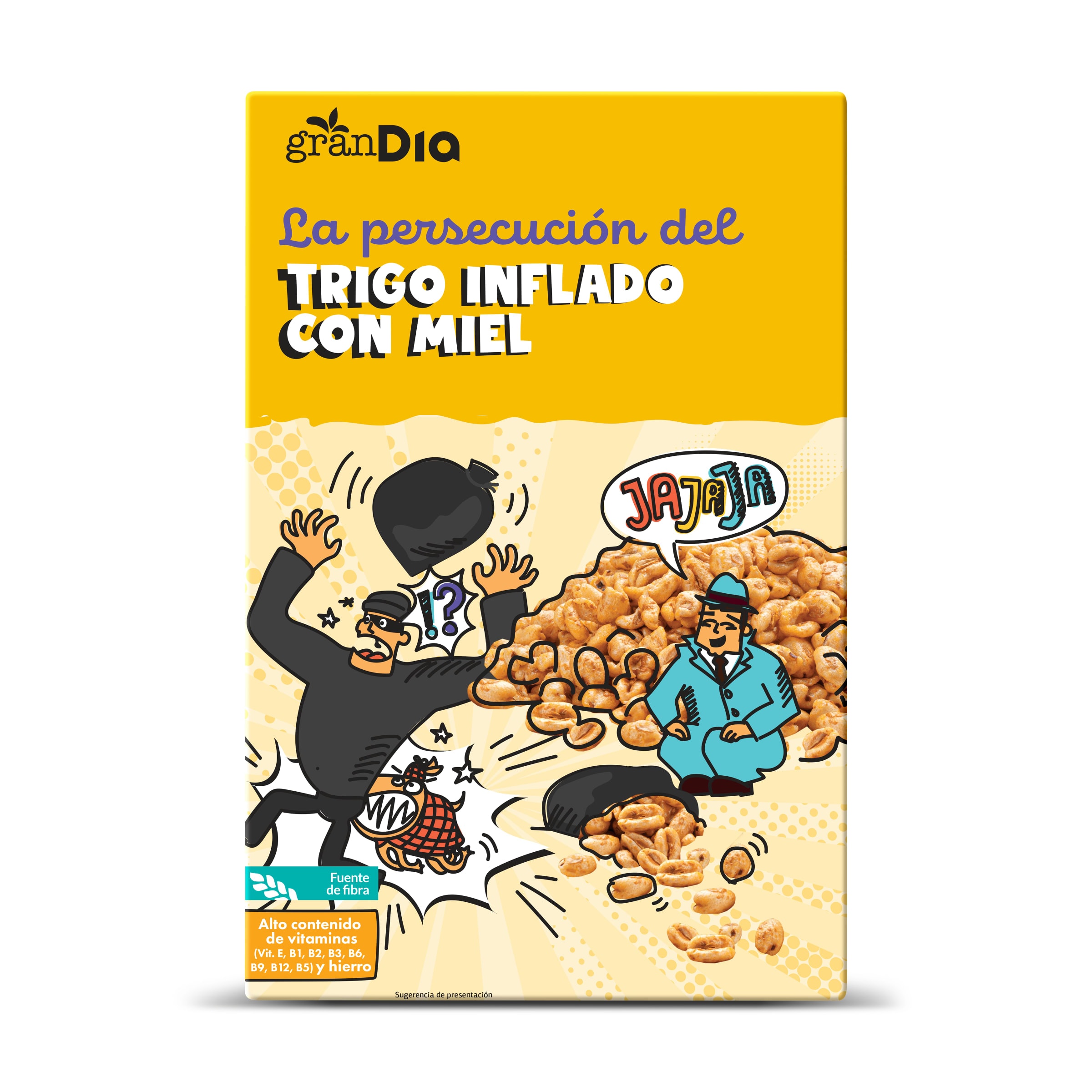 Cereales de trigo inflado con miel Gran Dia 500 g