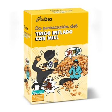 Cereales de trigo inflado con miel Gran Dia caja 500 g-0 Cereales de trigo inflado con miel Gran Dia caja 500 g-0