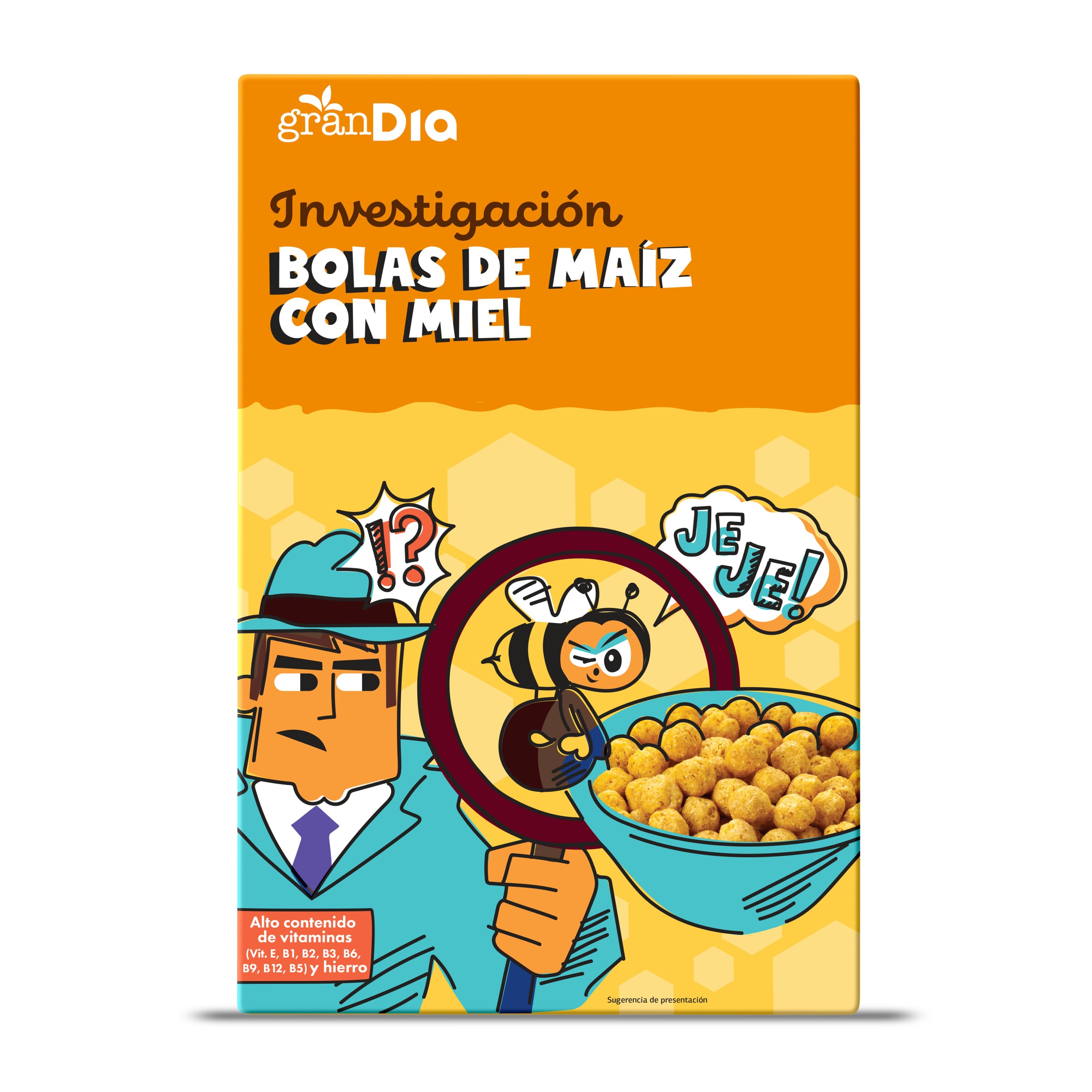 Cereales de bolas de maíz con miel Gran Dia 500 g