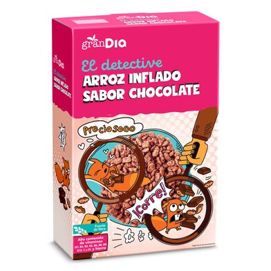 Cereales de arroz inflado con chocolate Gran Dia caja 500 g-0