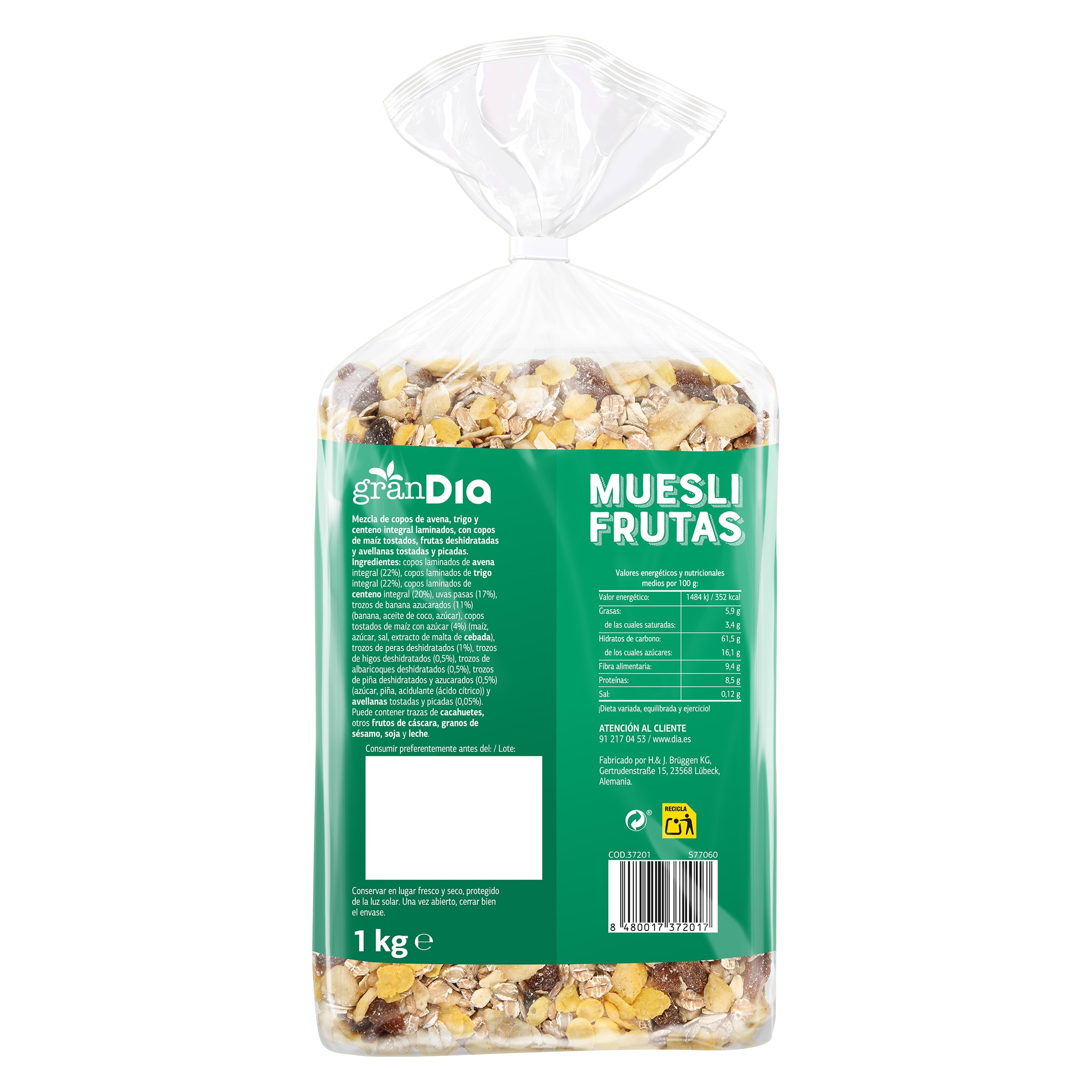 Muesli con frutas Gran Dia 1 Kg