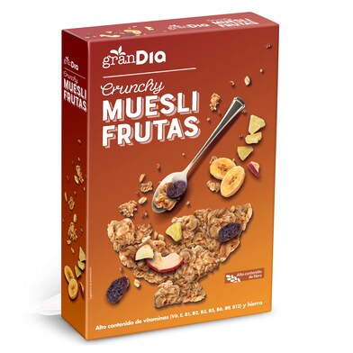 Muesli crujiente con frutas Gran Dia caja 500 g-0