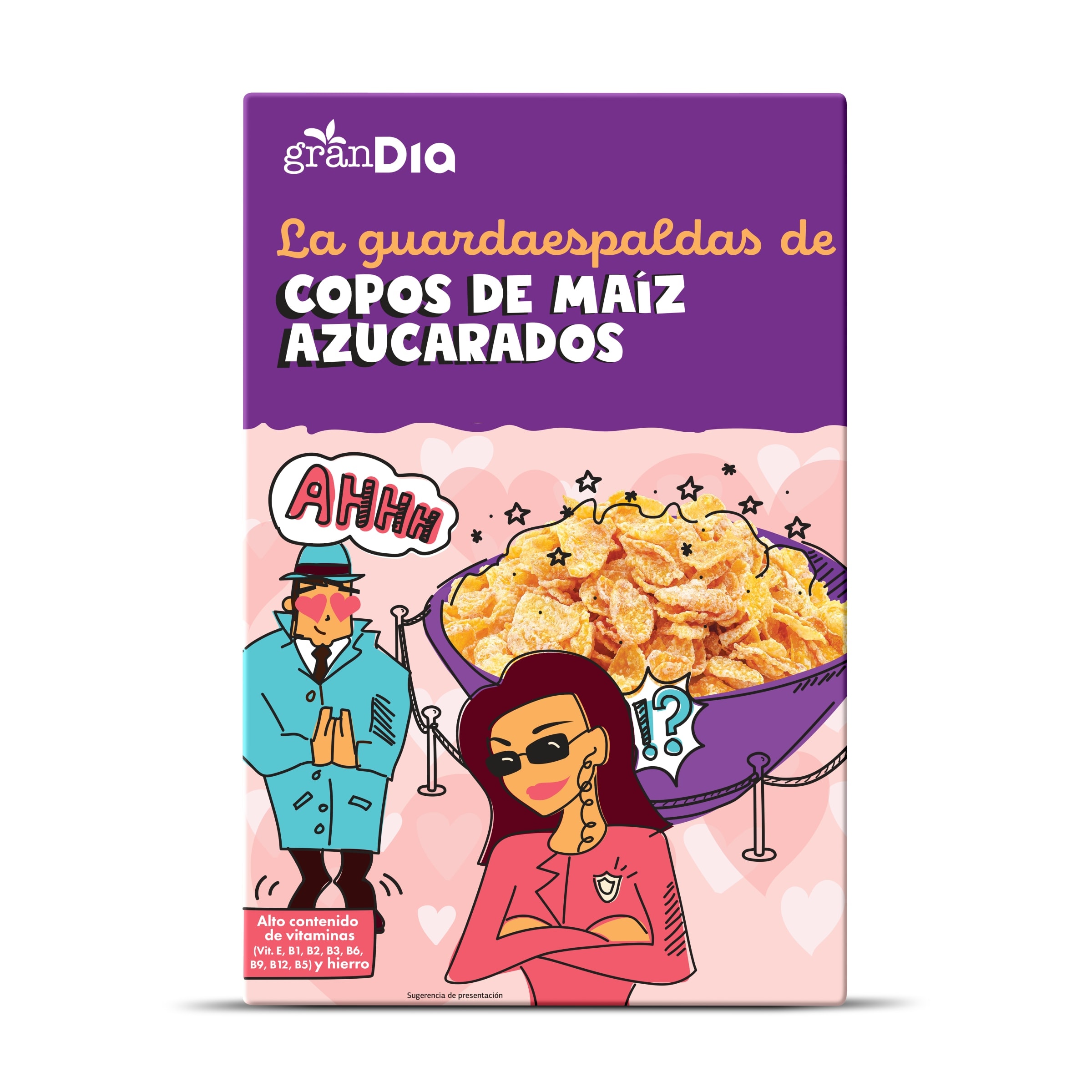 Cereales de copos de maíz con azúcar Gran Dia 500 g