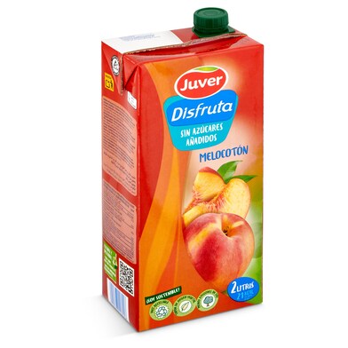 Bebida de zumo light de melocotón Juver Disfruta brik 2 l-0 Bebida de zumo light de melocotón Juver Disfruta brik 2 l-0