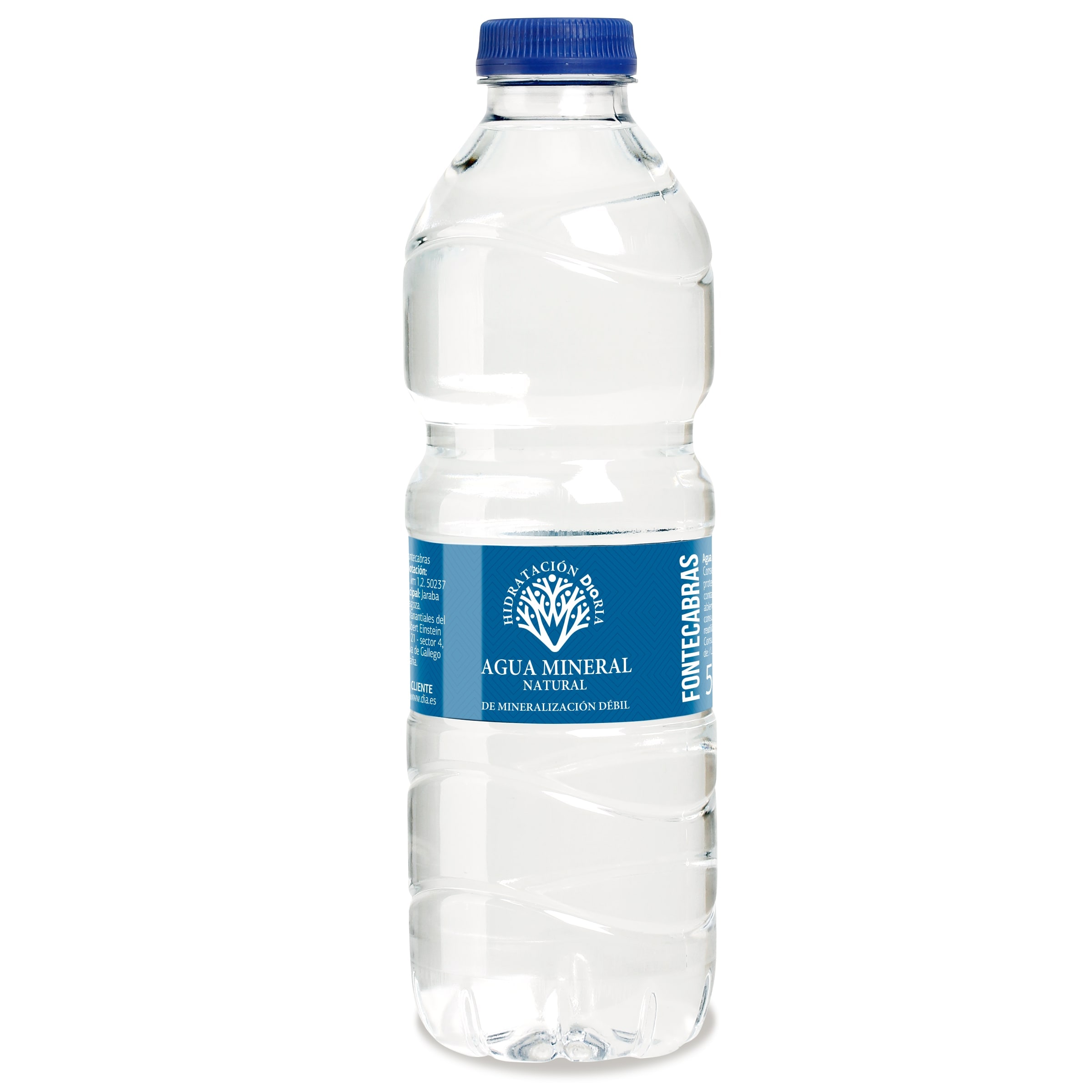 Agua Botella de plástico 50cl.